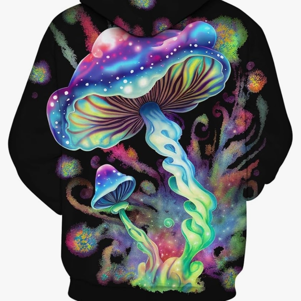Colorful Mushroom Graphic Hoodie - Picture 2 of 6